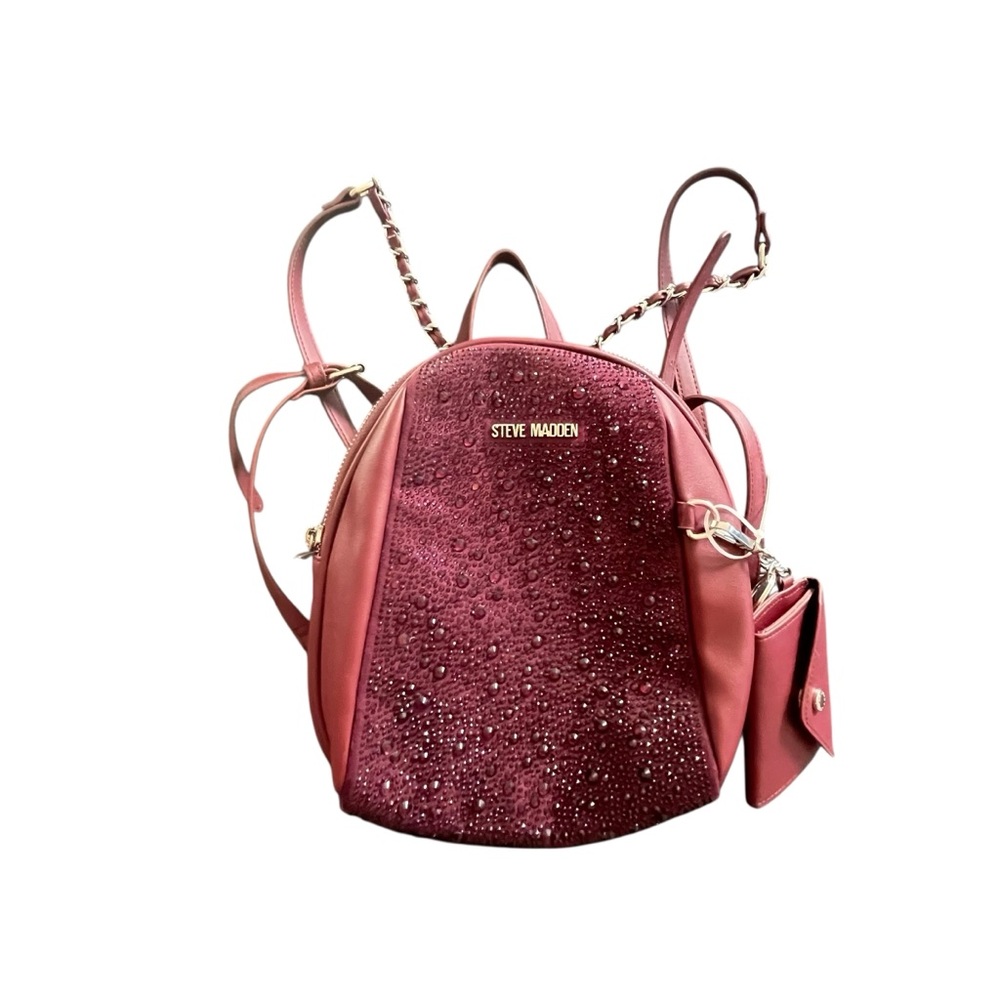 Steve Madden Embellished Rhinestone Mini Backpack